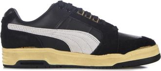 Puma Vintage Stijl Lage Sneaker Zwart/Wit - Heren - Sneakers - Zwart - 40 EU - Leer - Schoenen