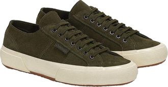 Superga Womens Unisex Adult OG Flesh Out Suede Trainers (Academy Green/Off White) - Dark Green - Size UK 5
