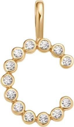 Made by Mary CZ Poppy Charm in Gold Vermeil Initial C at Nordstrom