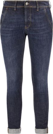 Dondup Dark Skinny Fit Cotton Jeans with Five Pockets