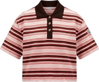 Moncler Polo Shirt met strepen - Heren - Polos - Roze - M - Tops