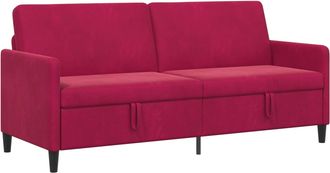 vidaXL Sof&aacute; Con Almacenamiento Rojo Vino 192 X 78 X 87 Cm Poli&eacute;ster Vidaxl