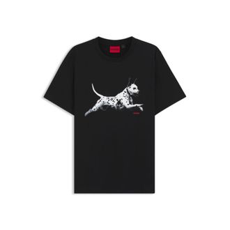 HUGO BOSS Cotton-jersey T-shirt with animal artwork