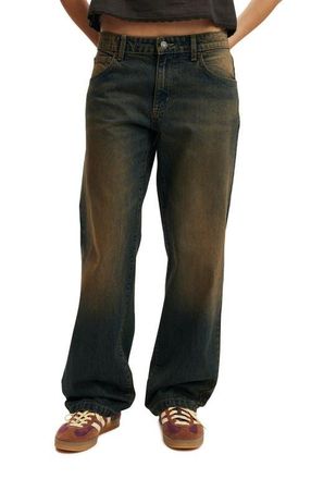 Cotton On Womens Low Rise Straight Jean in Honey Blue at Nordstrom, Size 10