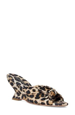 Loeffler Randall Marsy Angled Wedge Sandal in Leopard at Nordstrom, Size 11.5