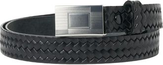 Taiga Takahashi Cintura in pelle intrecciata - Nero