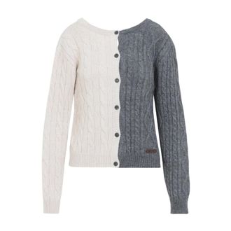Moschino Bicolor Cardigan - Dames - Vesten - Veelkleurig - M - Wol - Truien & Vesten