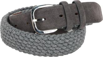 Moorer Gevlochten Stoffen Riem - Dames - Riemen - Grijs - 75 CM - Wol - Accessoires