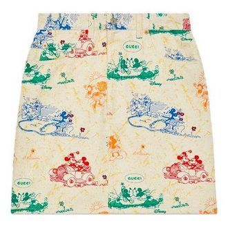 Gucci (WMNS) Gucci X Disney Mickey And Minnie Skirt Beige 539778-XDA28-9192
