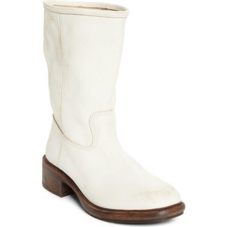 Prada Leather Boot in Talco at Nordstrom, Size 10.5Us