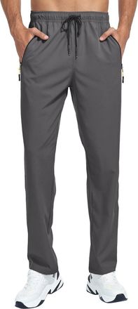 Generic Quick Dry Walking Hiking Trousers for Men UK Mens Lightweight Joggers with Zip Pockets Straight Leg Outdoor Pants Loose Fit Moisture Wicking Fabric fo