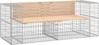 vidaXL Vidaxl - Garden Bench Gabion Design 184x71x65.5 cm Solid Wood Pine