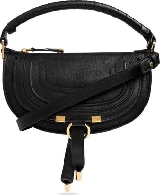 Chlo&eacute; Marcie Mini Schoudertas - Dames - Handtassen - Zwart - ONE Size - Katoen - Tassen