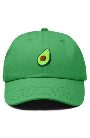 Dalix Avocado Embroidered Food Hat in Kelly Green at Nordstrom