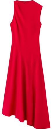 Mango Vestido Sleeveless Asymmetric Midi Dress in Red at Nordstrom, Size 10