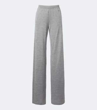 Gucci Pantalones anchos de lana y seda