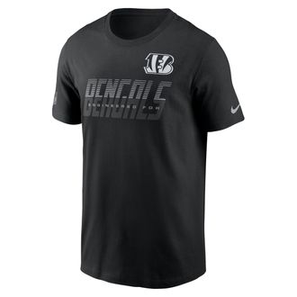 Nike Cincinnati Bengals Sideline Team Issue Nike Mens Dri-FIT NFL T-Shirt in Black | 02ET00A9A-TF9