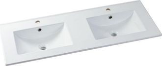 Vente-Unique Lavabo da incasso rettangolo 122 x 46,5 cm in Ceramica Bianco - MOTIAC