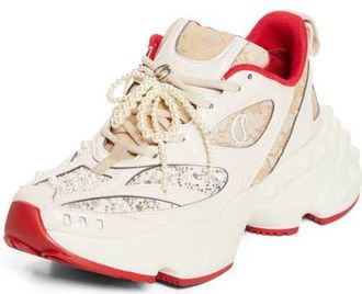 Christian Louboutin So Flo Perla Sneaker in Pearl at Nordstrom, Size 10.5Us