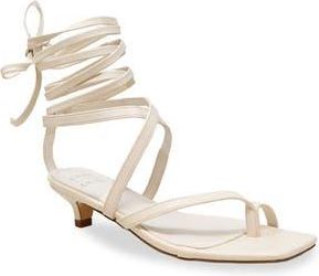 Chase + Chloe by Intouch Footwear Lace-Up Kitten Heel Sandal in Beige at Nordstrom Rack, Size 6.5