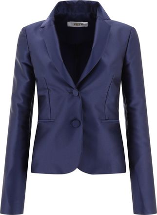 F.it F.It Satin Single Breasted Blazer