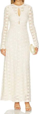 Alexis Niccola Maxi Dress In Beaded Macrame