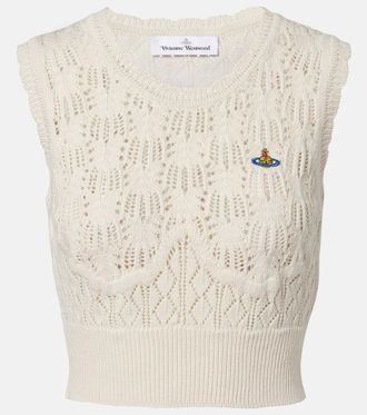 Vivienne Westwood Ella cropped cotton sweater vest