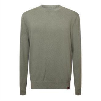 Jack & Jones Jack & Jones Mens and Brooks Relaxed Fit Cashmere Blend Sweater Crew Sweatshirt in Green - Size Medium