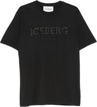 Iceberg Logo T-shirt - Heren - T-shirts - Zwart - 2XL - Katoen - Tops