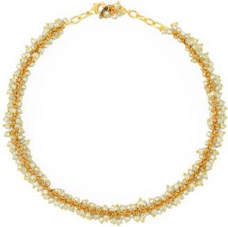 Deepa Gurnani Jemsa Collar Necklace in Powder Blue at Nordstrom