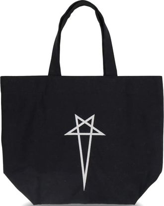 Rick Owens Strandtasche - Heren - Shoppers - Zwart - ONE Size - Katoen - Tassen