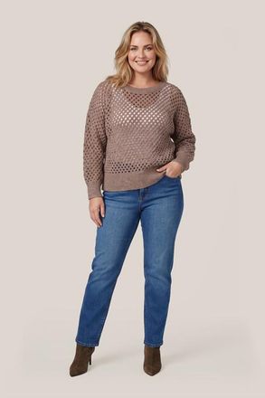 Mart Visser Evan Lurex Trui Zand Maxi