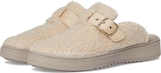 Life Stride Vibe-cozy Mule/Clog Shoes Womens Dress Flat Shoes Tan : 8.5 W (C), Faux Fur