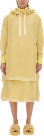 Jil Sander Womens Hoodie - Yellow Wool - Size EU 36 (Womens)