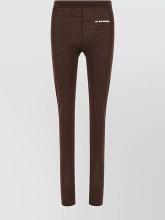 Jil Sander leggings with elastic waistband and seam detailing