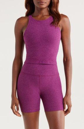Beyond Yoga Spacedye Refocus Racerback Crop Tank in Aubergine-Beet at Nordstrom, Size X-Small