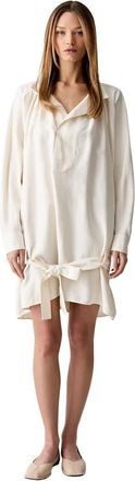 Kenzo Oversized Blouse Jurk - Dames - Korte kleedjes - Wit - M - Linnen - Kleedjes