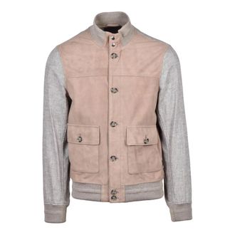 The Jack Leathers Heren, Jassen, Beige, Maat: S Leer