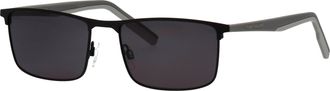 Tom Tailor Sonnenbrille TOM TAILOR Modell 677000, Herren, grau, schwarz, matt, Sonnenbrillen Sonnenbrille, Form Karree/Eckig, Logoschriftzug auf B&uuml;gel, Kombifass