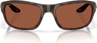 Costa Clipperton 58mm Polarized Rectangular Sunglasses in Tortoise/Copper 580P at Nordstrom