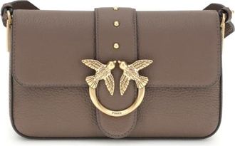Pinko Love Leather Shoulder Bag