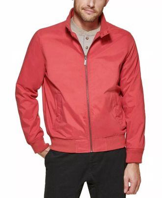 Club Room Mens Bomber Jacket In Red