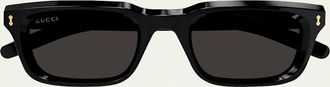 Gucci Mens Acetate Rectangle Sunglasses