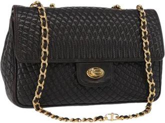 Bally Pre-owned Leren Schoudertas - Dames - Vintage Schoudertas - Zwart - ONE Size - Leer - Vintage