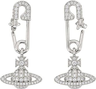 Vivienne Westwood Pendientes grandes Lucrece - Accessories - Mujer - Gris - ONE SIZE