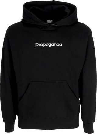 PROPAGANDA Zwarte Apple Hoodie met Logo Print - Heren - Hoodies - Zwart - XS - Katoen - Hoodies & sweatvesten