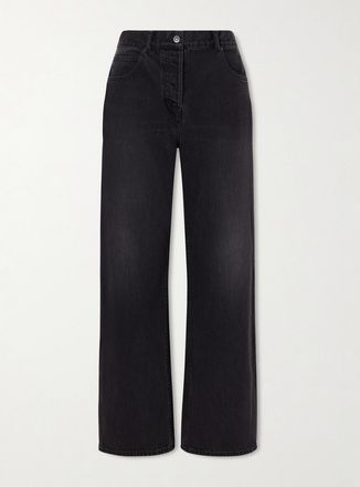 The Row Jeans A Gamba Larga E Vita Alta Finbar - Nero