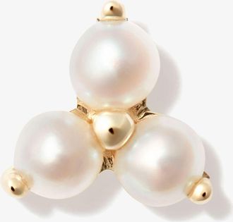 Maria Tash 18K Yellow Gold Large Trinity Pearl Earring - Womens - Pearls/18kt Yellow Gold