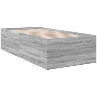 vidaXL Estructura De Cama Madera De Ingenier&iacute;a Gris Sonoma 100x200 Cm Vidaxl
