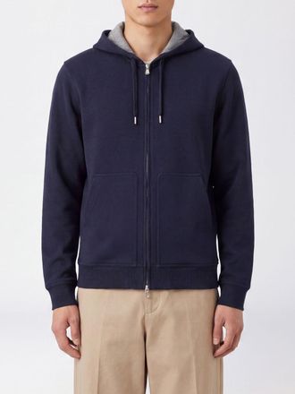 Brunello Cucinelli Felpa full-zip in cotone con cappuccio e coulisse